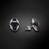 Sudraba auskari "Delia (Graphite Lite Chrome)" ar Swarovski™ kristāliem
